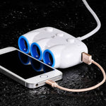 Hoco C1 Car Charger Dual USB Triple Cigarette Lighter