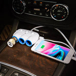 Hoco C1 Car Charger Dual USB Triple Cigarette Lighter