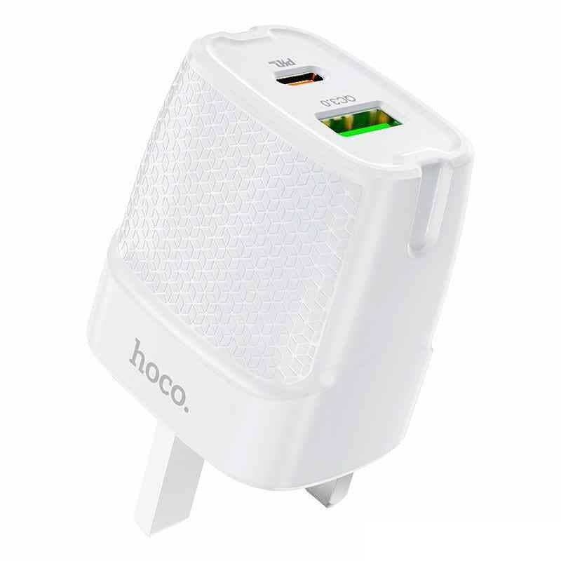 Hoco C85B Wall Charger PD20W QC3.0 UK Plug