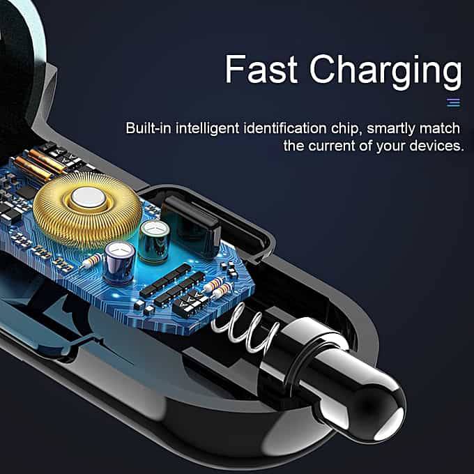 Hoco Z26 Car Charger Digital Display Dual USB