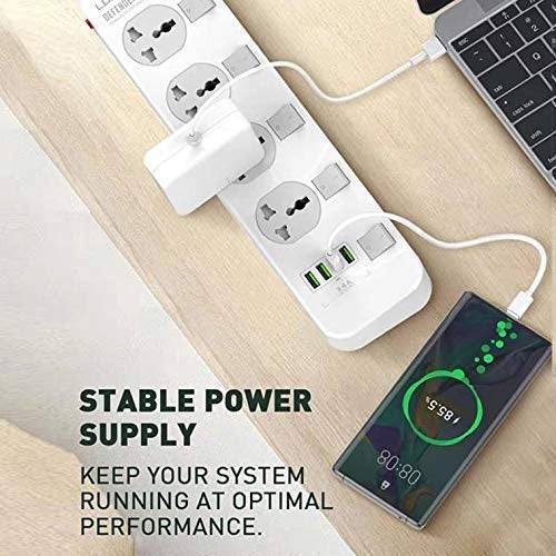 Ldnio 2500W Power Extension 4 USB-A Ports 4 Power Sockets SC4408
