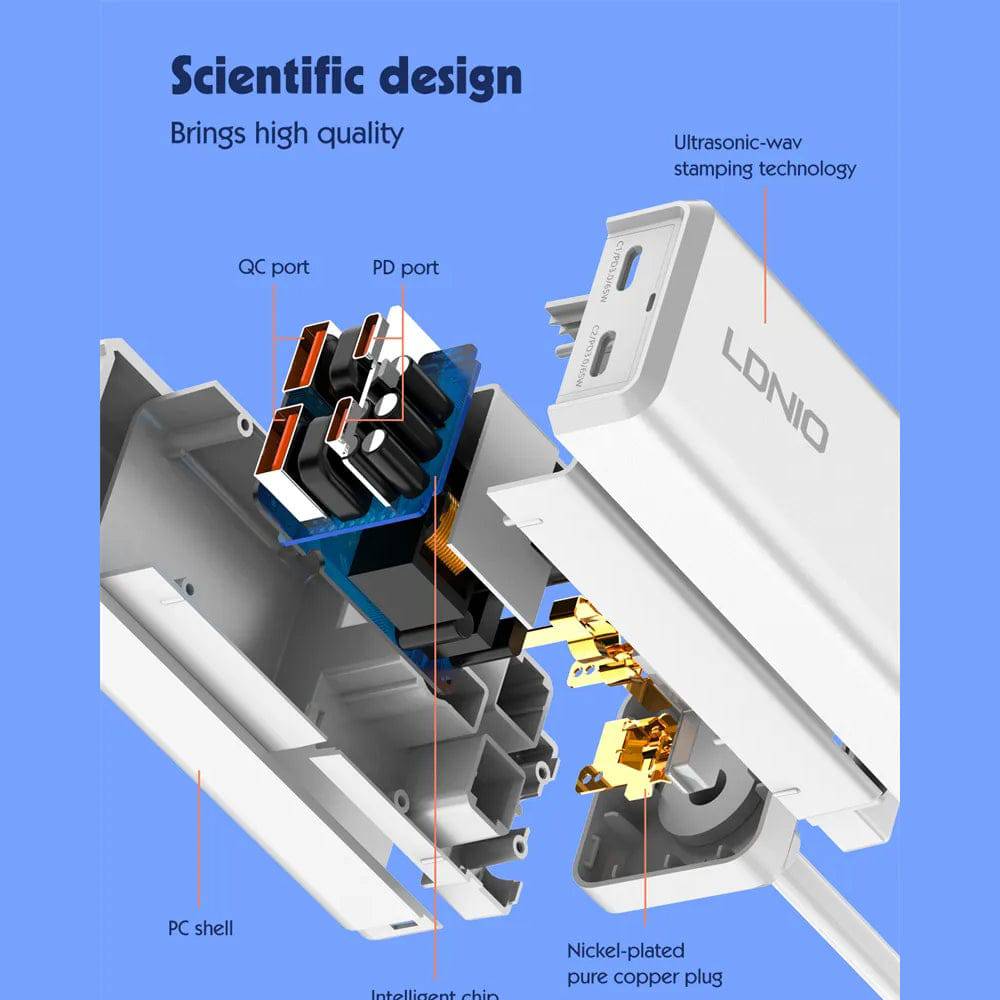 Ldnio SC1418 Desktop Power Extension Sockets 65W White