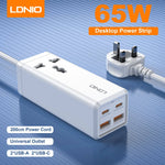 Ldnio SC1418 Desktop Power Extension Sockets 65W White