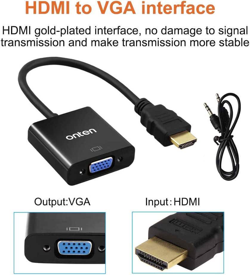 Onten 5169 HDMI to VGA Adapter with Audio