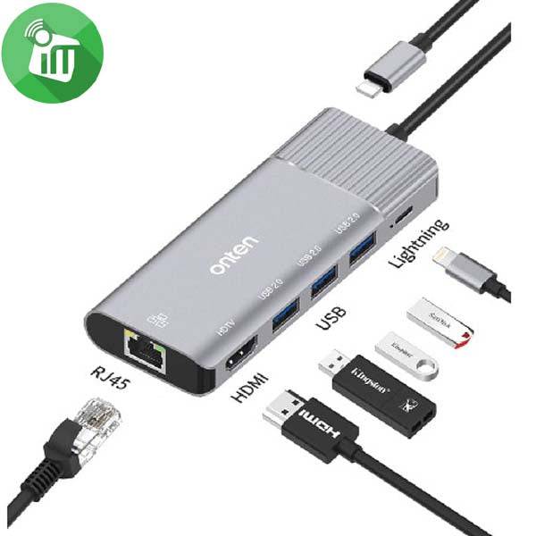 Onten 79591 Lightning to Multi Functional Hub