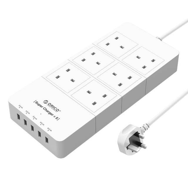 ORICO 6 AC Outlet Surge Protector with 5 USB Charging Ports