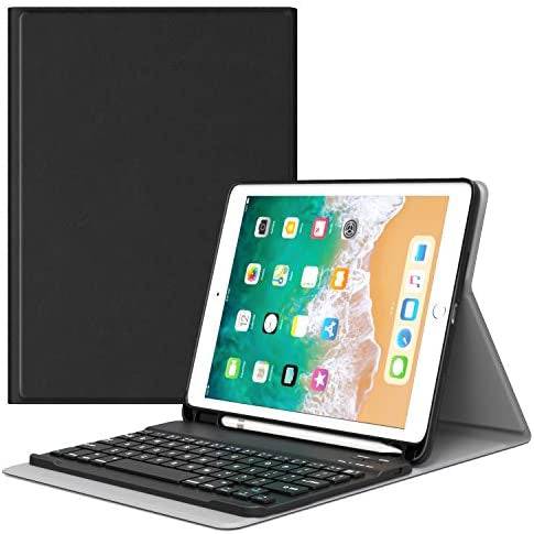 PU Leather Smart Cover with Bluetooth Keyboard for Apple iPad 6th Generation 9.7 inch