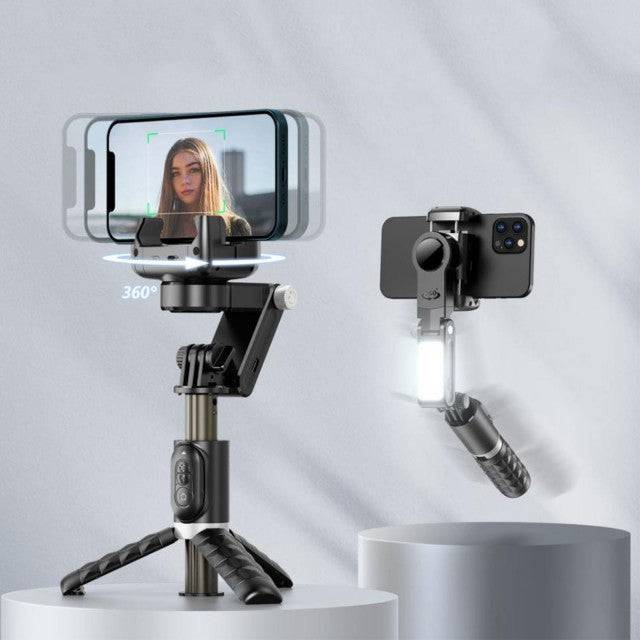 Q18 Desktop Selfie Stick Tripod with Fill Light Tripod Gimbal Stabilizer - TQ STORE