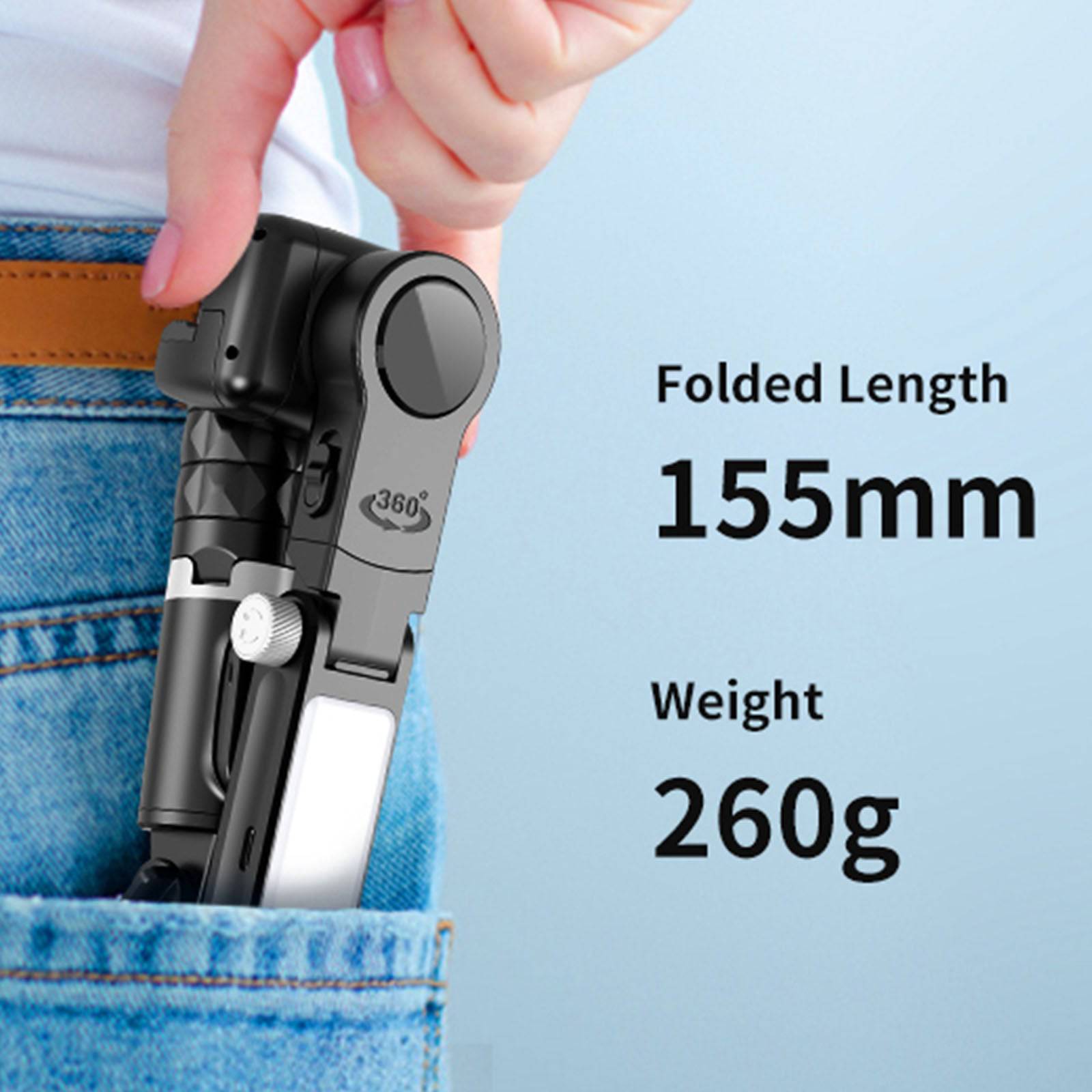 Q18 Desktop Selfie Stick Tripod with Fill Light Tripod Gimbal Stabilizer - TQ STORE