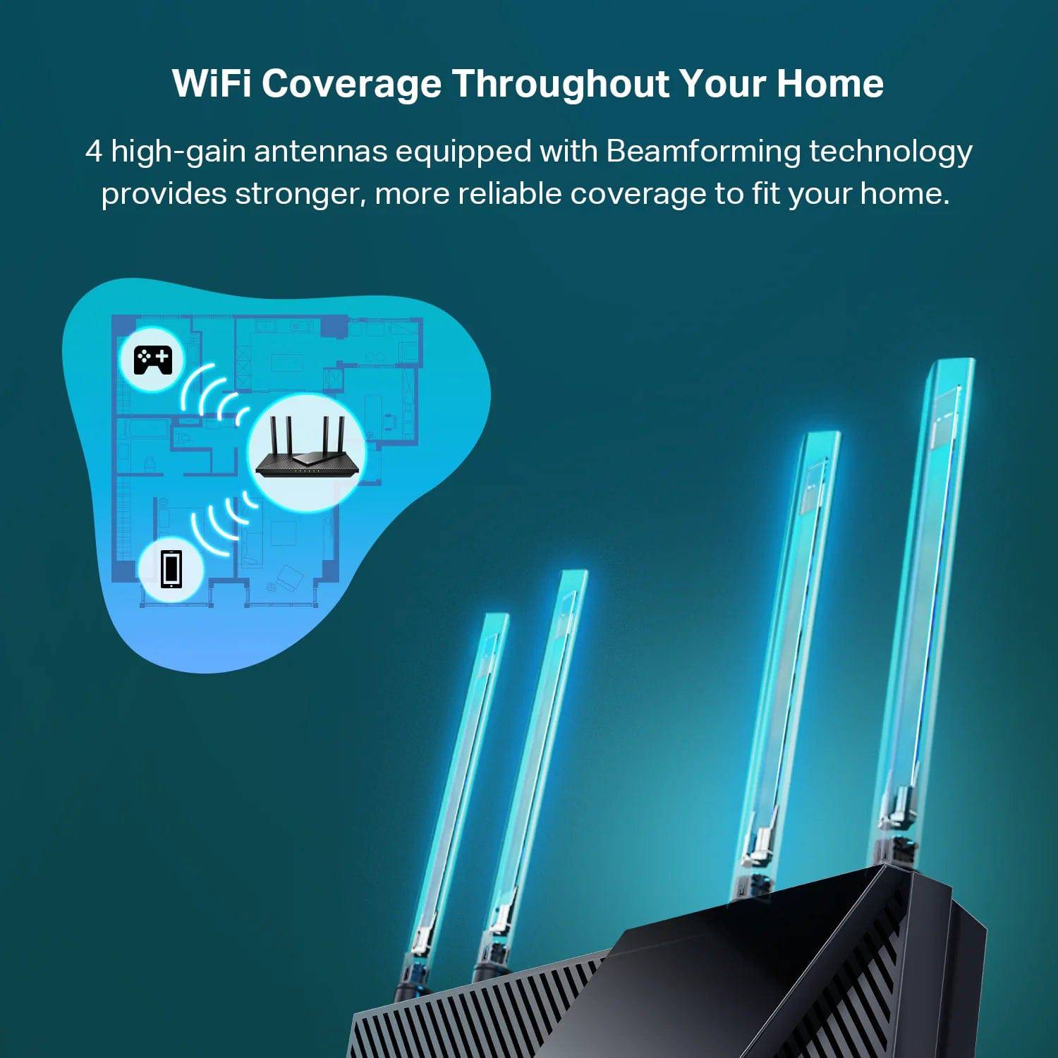 TP-Link Archer AX3000 Wireless Modem Router, Wi-Fi 6, Dual-Band, Archer AX55 – Black - TQ STORE