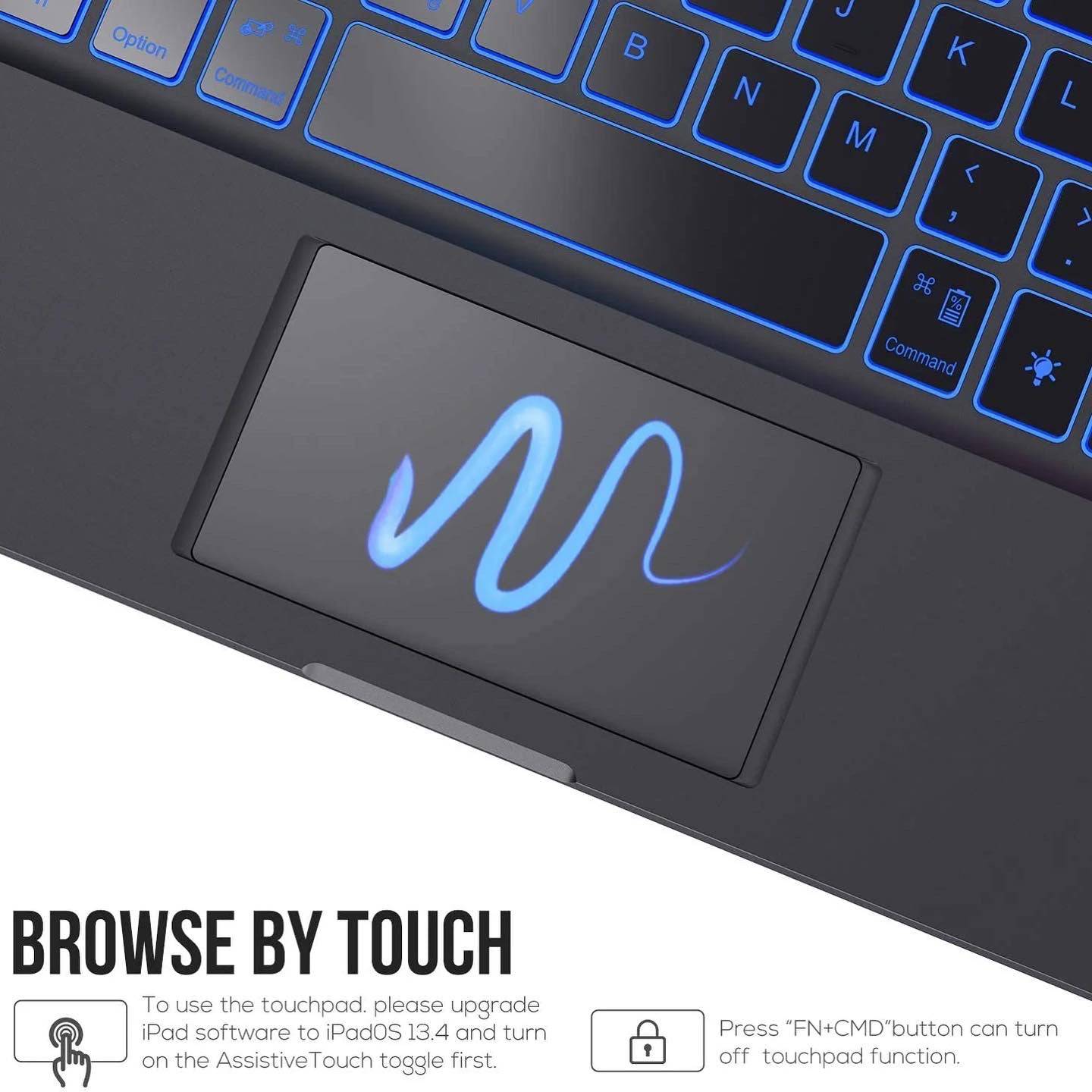 WiWU Waltz Rotating Magic Smart Keyboard Case for IPad 10.2 inch– Arabic - TQ STORE