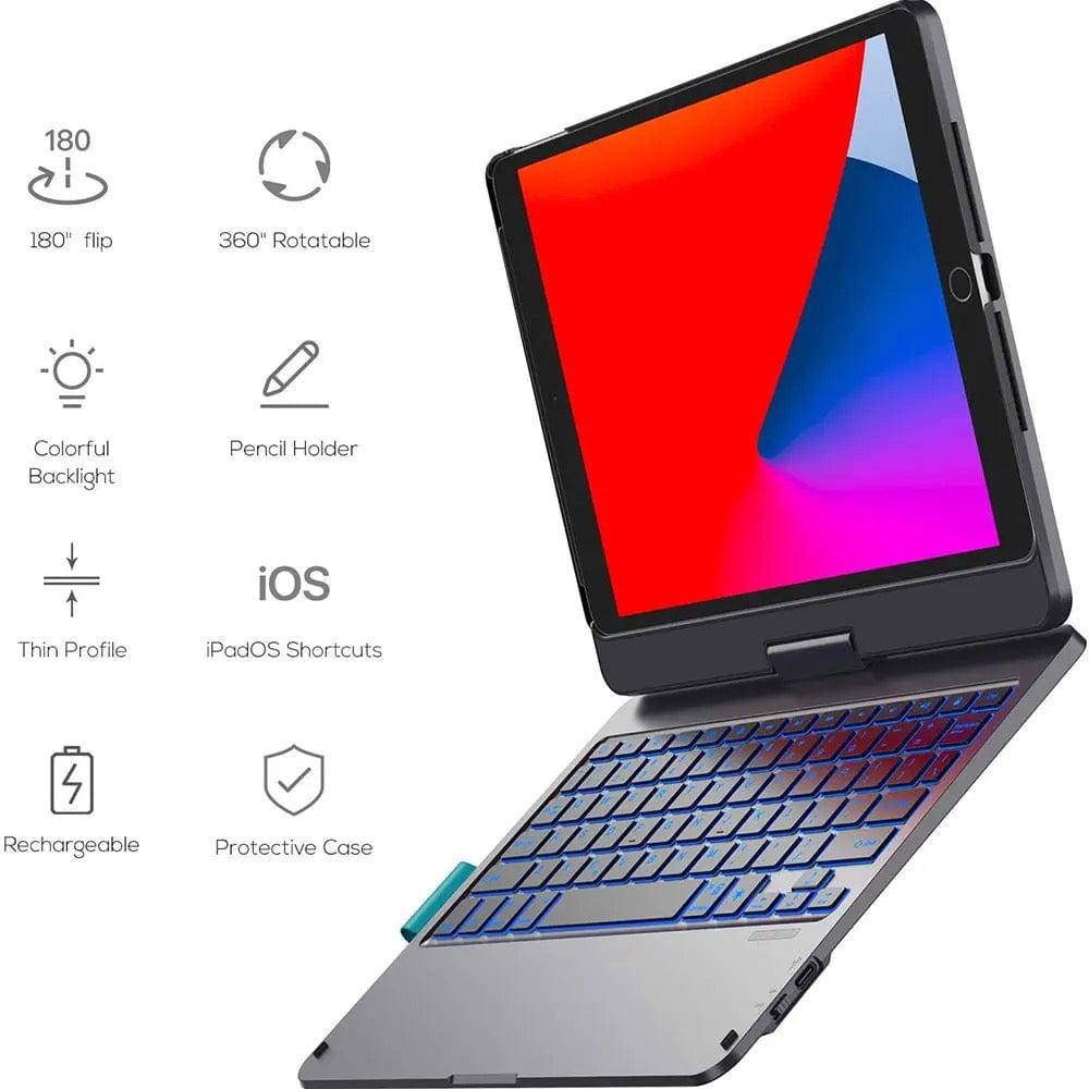 Wiwu Waltz Rotating Wireless Keyboard For iPad 11 inch Arabic English