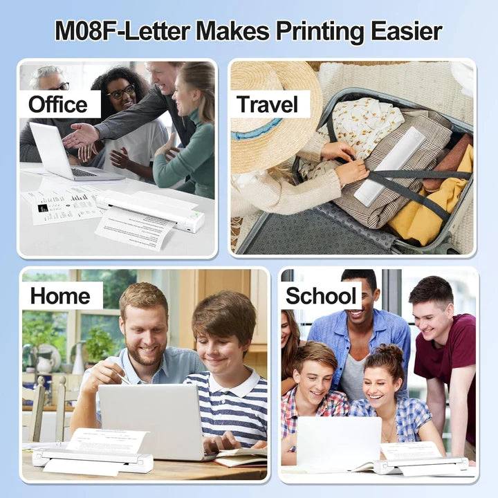 Phomemo Rechargeable A4 Printer with 200 Thermal A4 Papers Free - TQ STORE