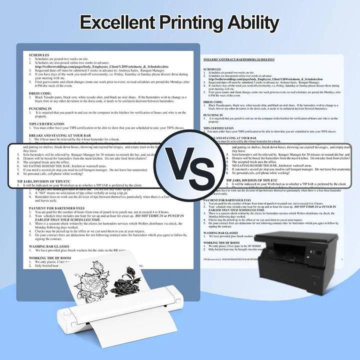 Phomemo Rechargeable A4 Printer with 200 Thermal A4 Papers Free - TQ STORE