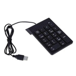 USB Numeric Keypad 18-Key Mini Numpad for Laptop Desktop