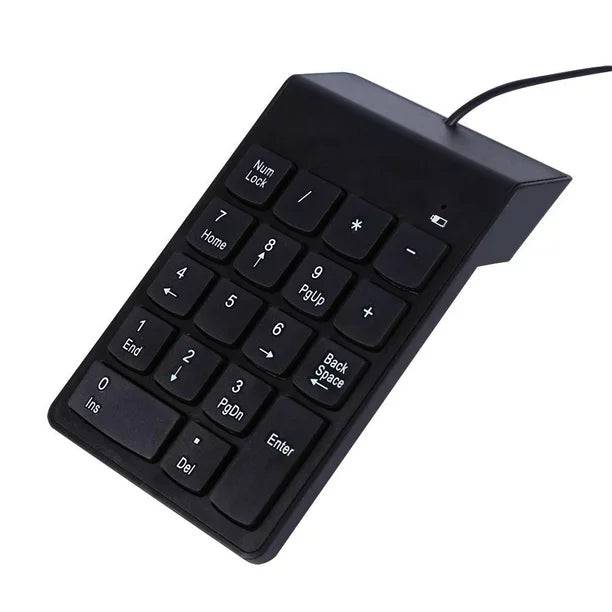 USB Numeric Keypad 18-Key Mini Numpad for Laptop Desktop